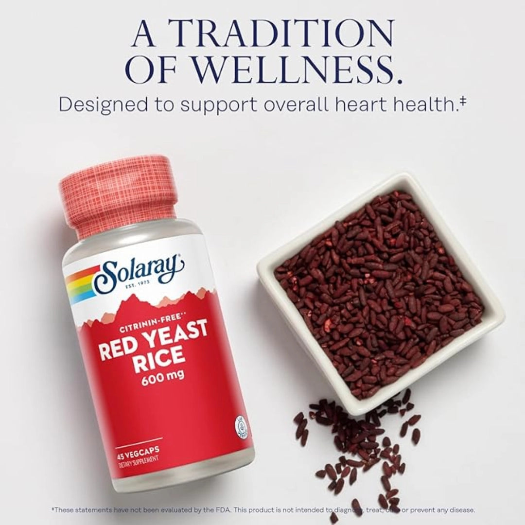 Solaray, Red Yeast Rice, 600 mg, 45 VegCaps