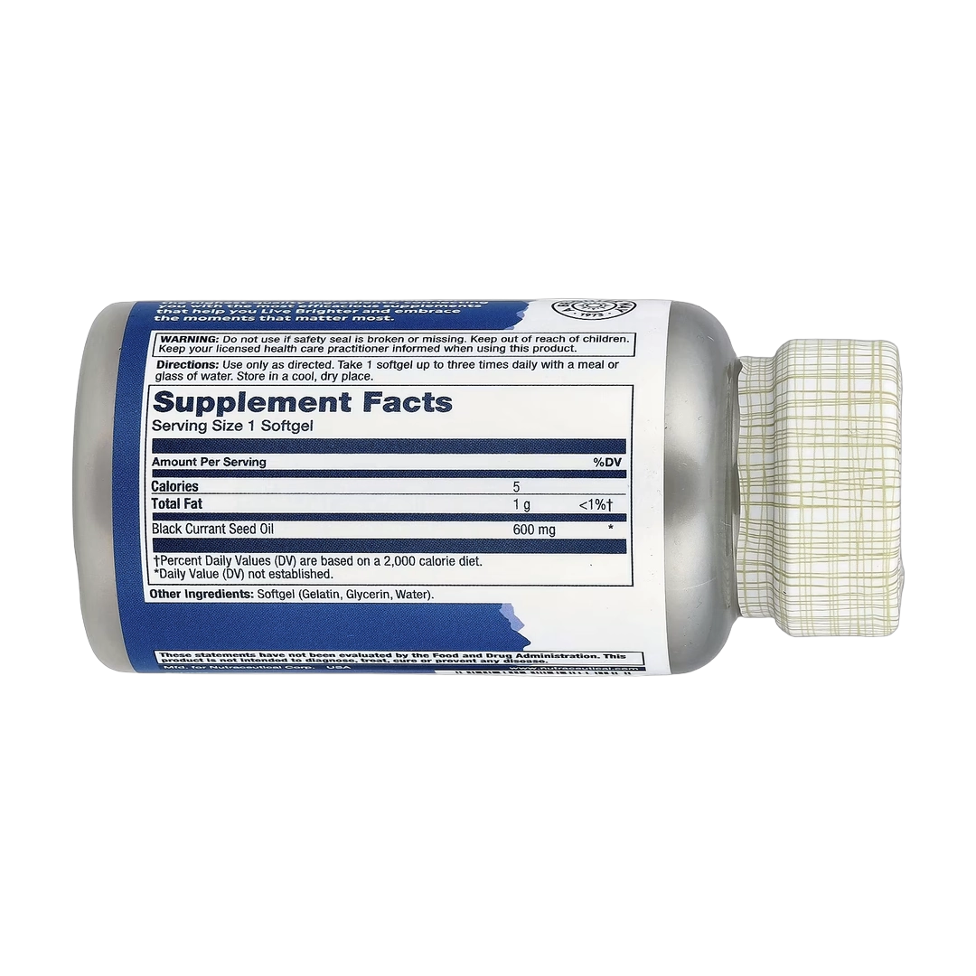 Solaray, Black Currant Seed Oil, 600 mg, 90 Softgels