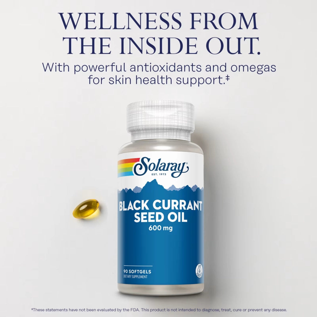 Solaray, Black Currant Seed Oil, 600 mg, 90 Softgels