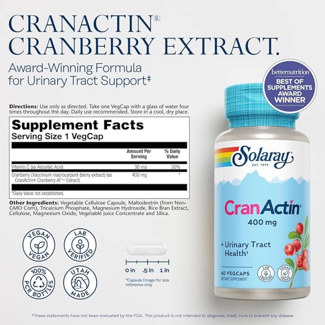 Solaray, CranActin®, 60 VegCaps