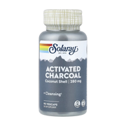 Solaray, Activated Charcoal, 280 mg, 90 VegCaps front packaging view