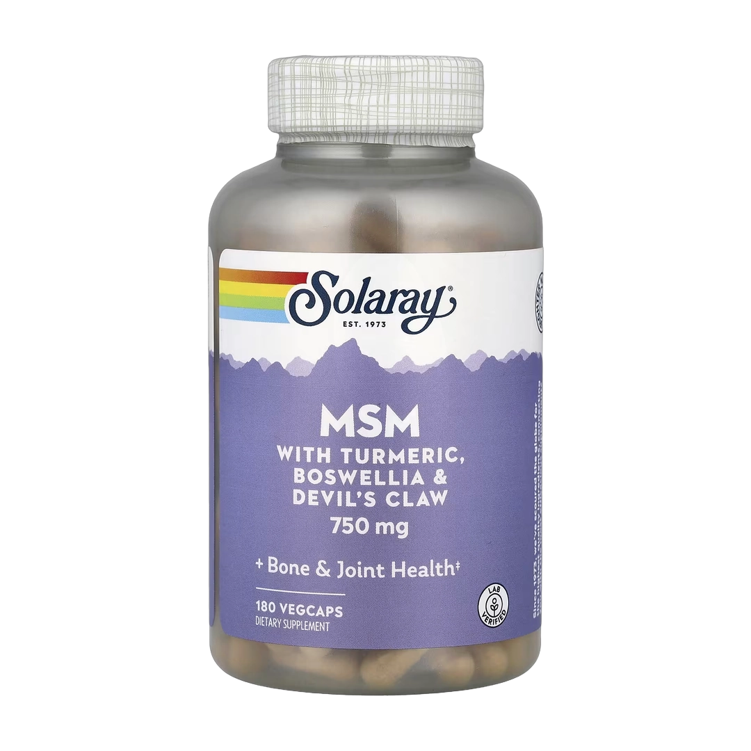 Solaray, MSM with Turmeric, Boswellia & Devil's Claw, 180 VegCaps
