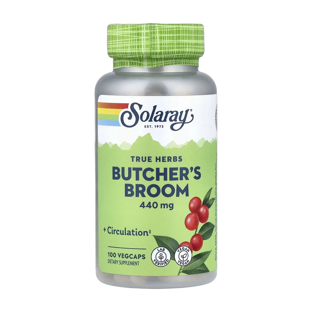 Solaray, True Herbs, Butcher's Broom, 440 mg, 100 VegCaps