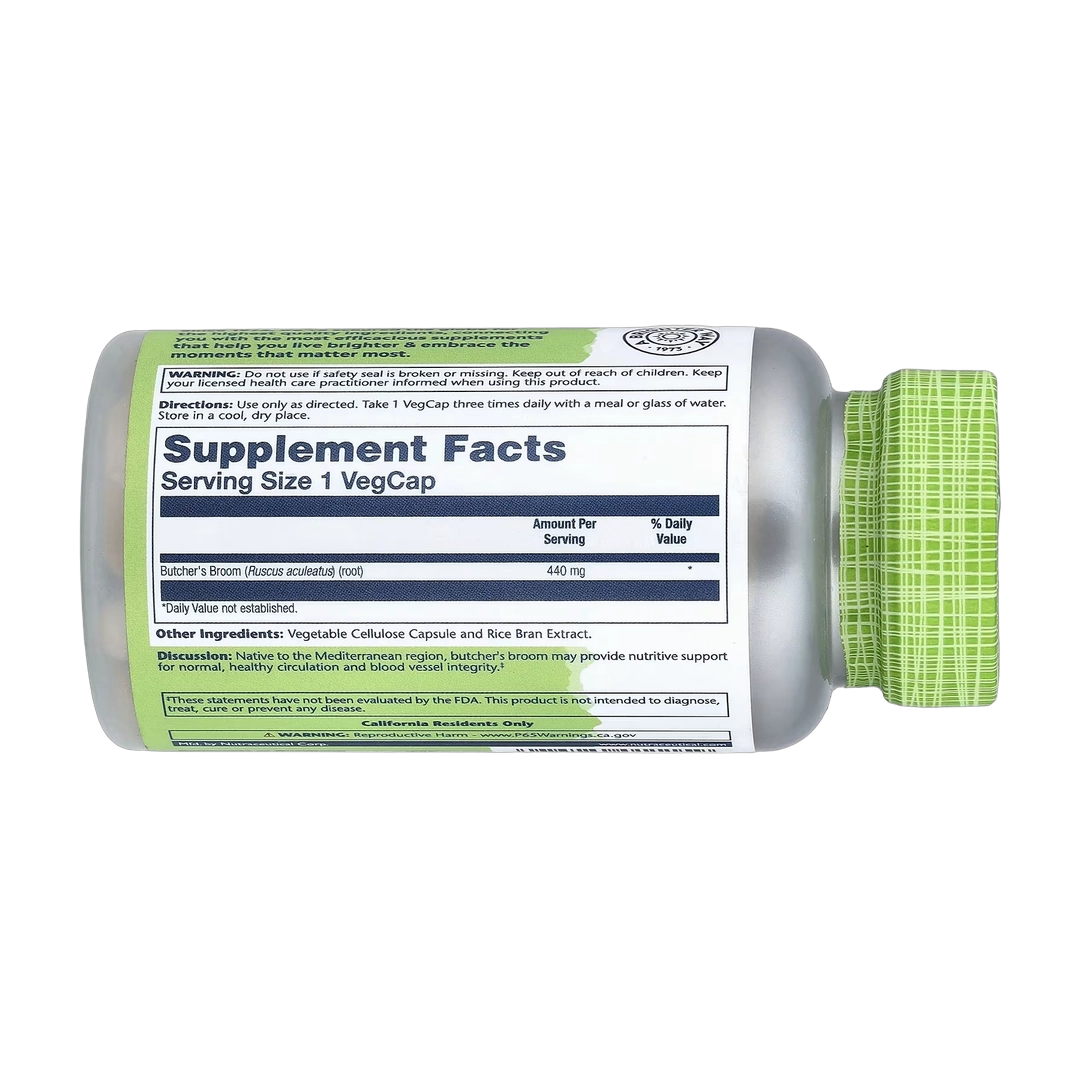 Solaray, True Herbs, Butcher's Broom, 440 mg, 100 VegCaps