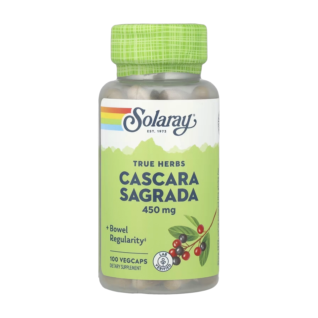Solaray, True Herbs, Cascara Sagrada, 450 mg, 100 VegCaps