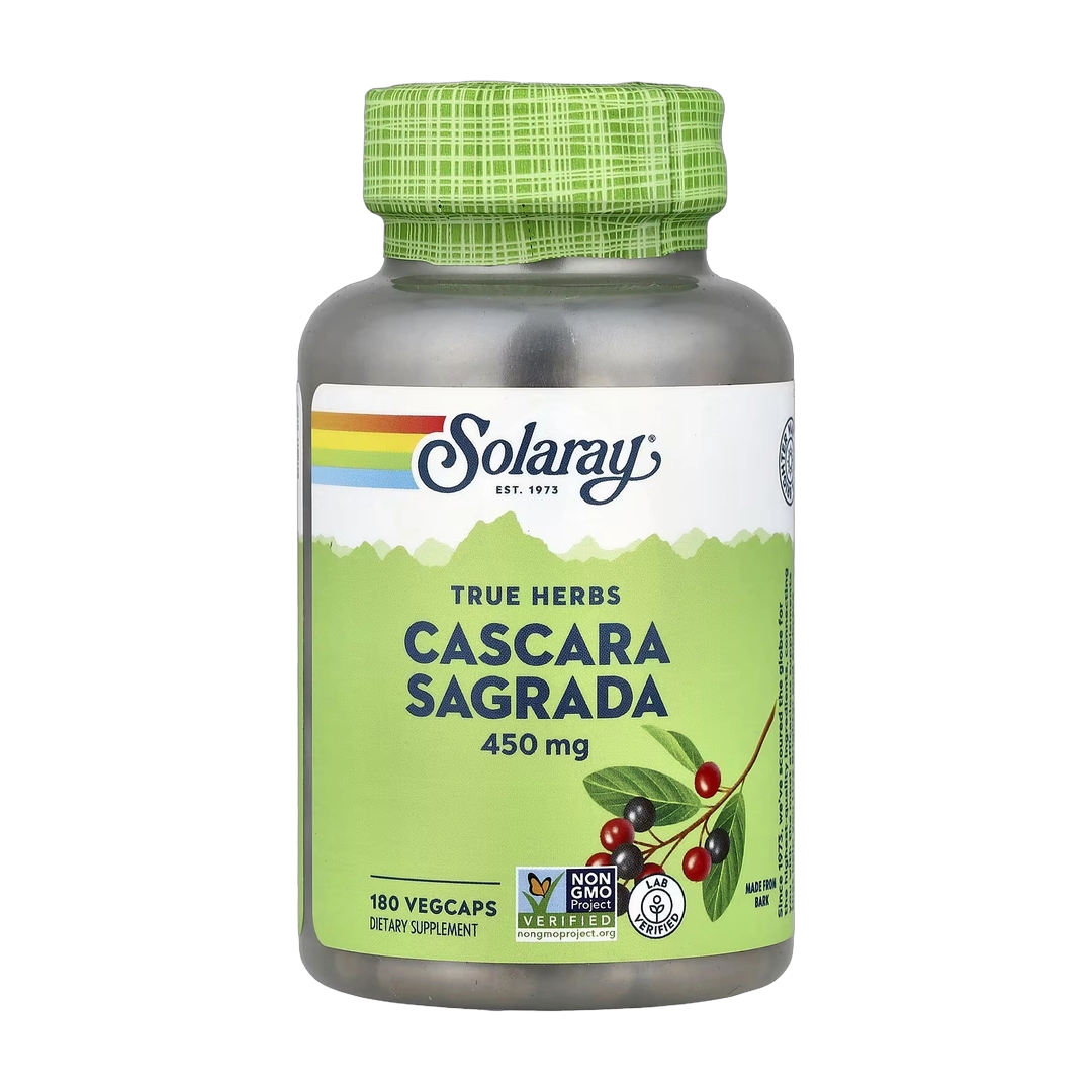 Solaray, True Herbs, Cascara Sagrada, 450 mg, 180 VegCaps