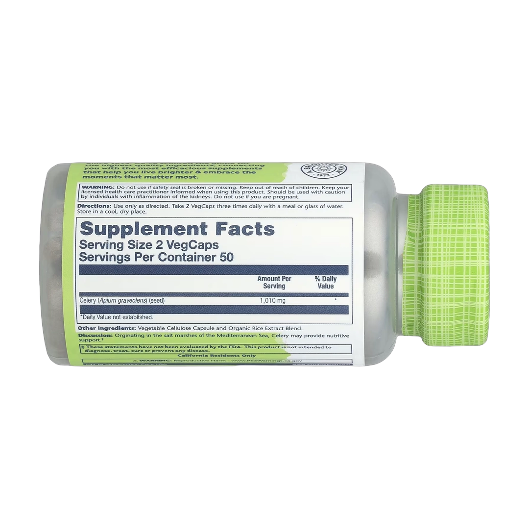 Solaray, True Herbs, Celery Seed, 100 VegCaps
