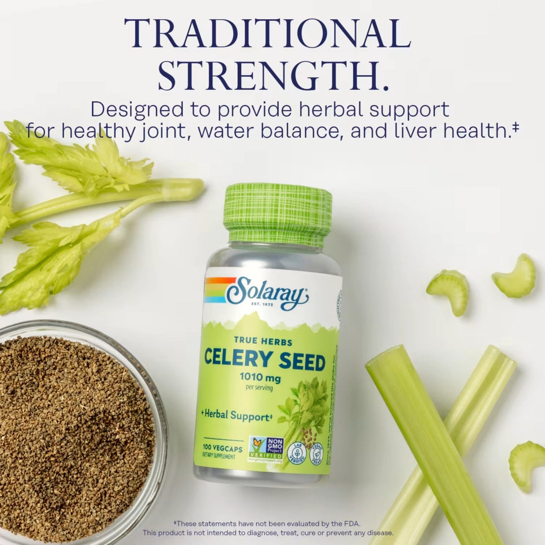Solaray, True Herbs, Celery Seed, 100 VegCaps