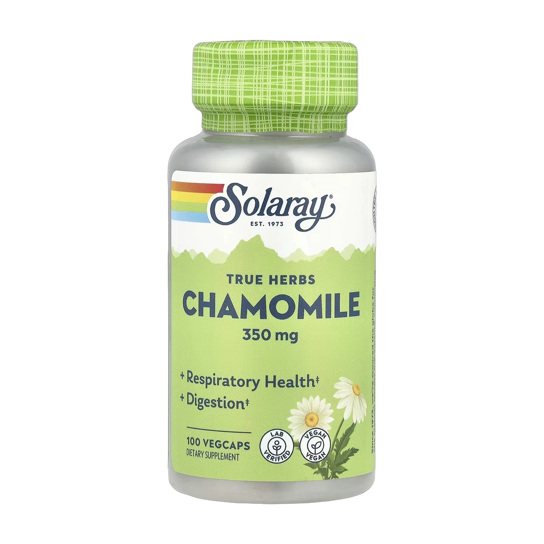 Solaray, True Herbs, Chamomile, 350 mg , 100 VegCaps