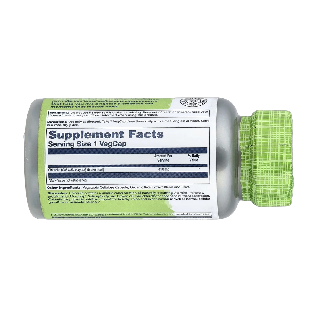 Solaray, Broken Cell Chlorella, 410 mg, 100 VegCaps