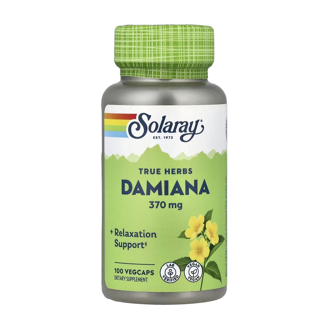 Solaray, True Herbs, Damiana, 370 mg , 100 VegCaps