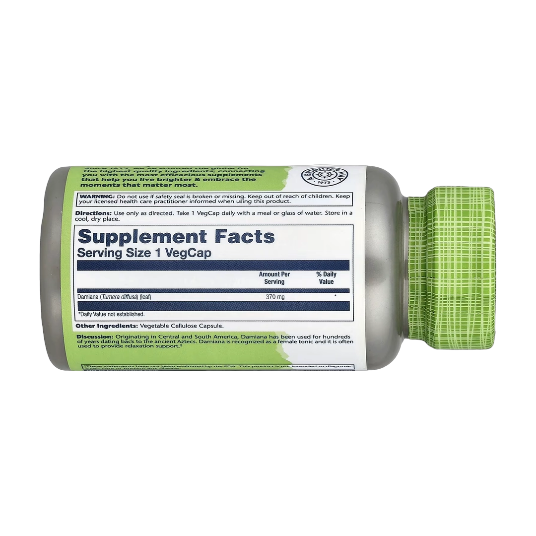 Solaray, True Herbs, Damiana, 370 mg , 100 VegCaps