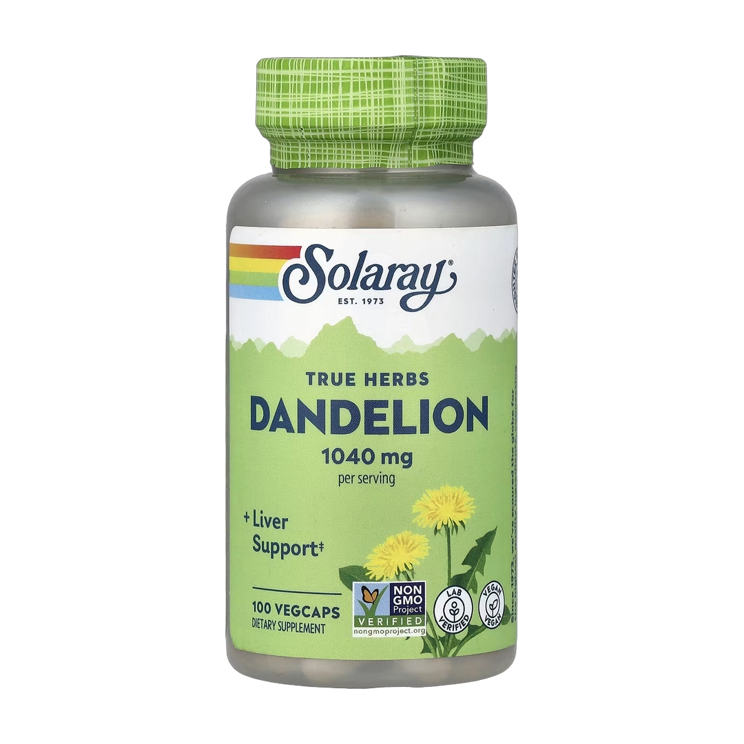 Solaray, True Herbs, Dandelion, 100 VegCaps (520 mg per Capsule)