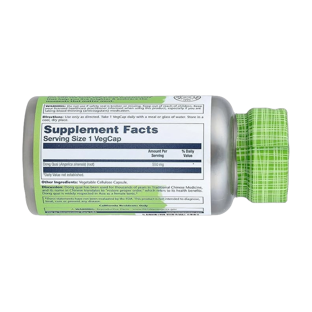 Solaray, Dong Quai Root 550mg, 100 Vegcaps