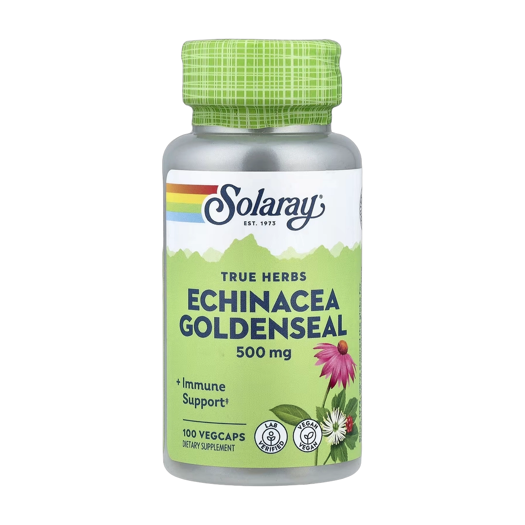 Solaray, True Herbs, Echinacea Goldenseal, 100 VegCaps