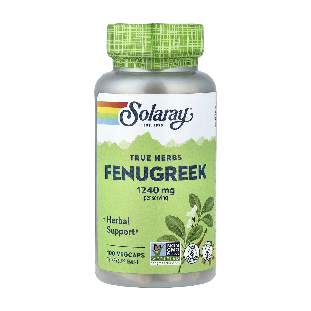 Solaray, True Herbs, Fenugreek, 100 VegCaps (620 mg per Capsule)