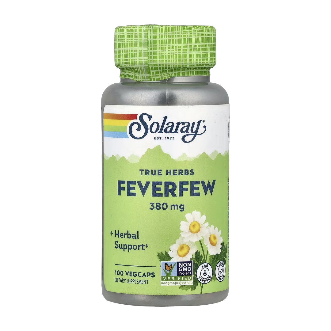 Solaray, True Herbs, Feverfew, 380 mg, 100 VegCaps