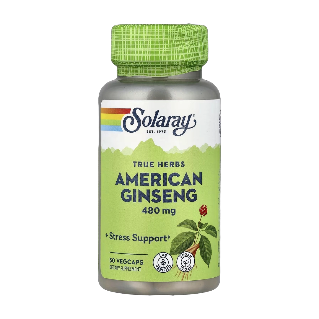 Solaray, True Herbs, American Ginseng, 480 mg, 50 VegCaps