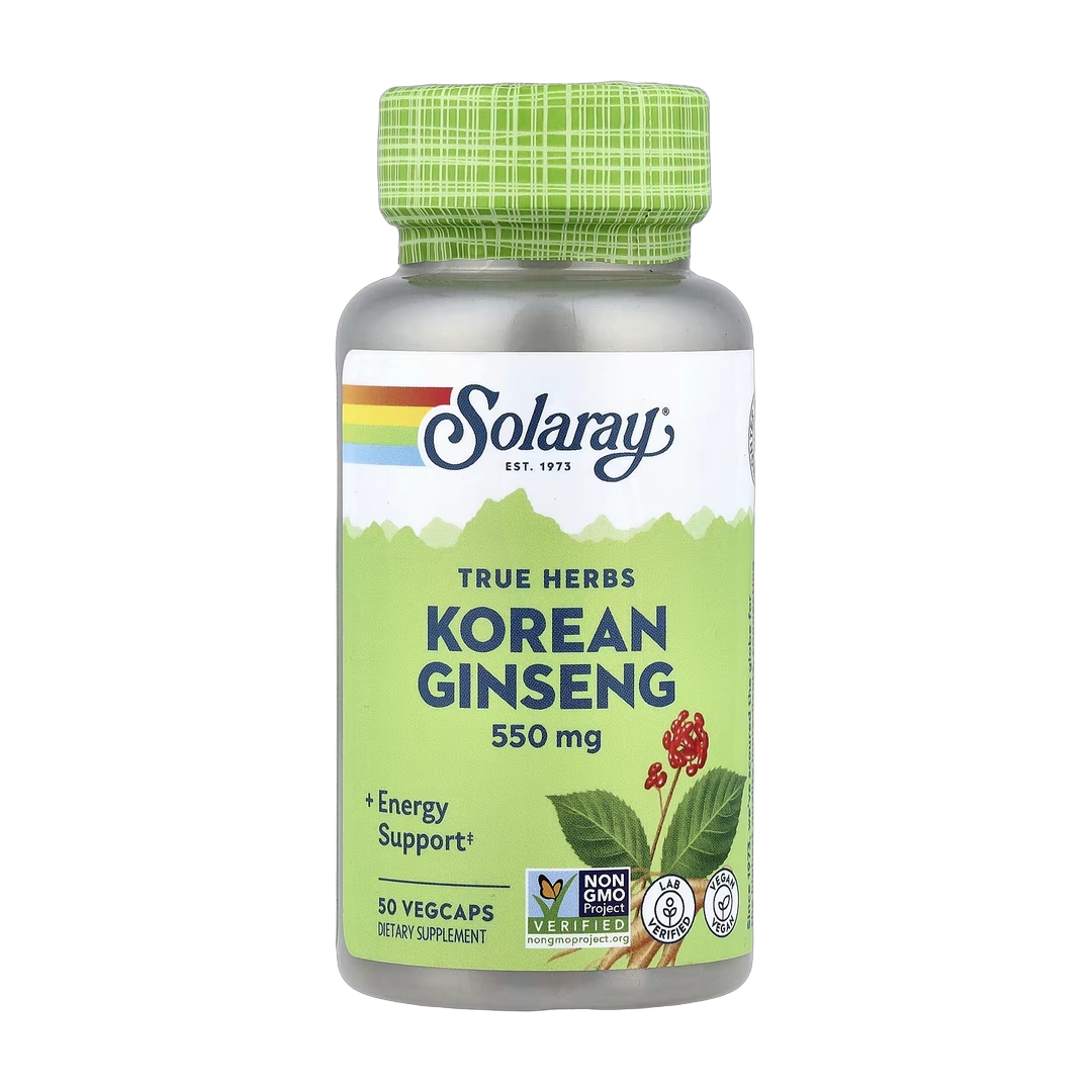 Solaray, True Herbs, Korean Ginseng, 550 mg, 50 VegCaps