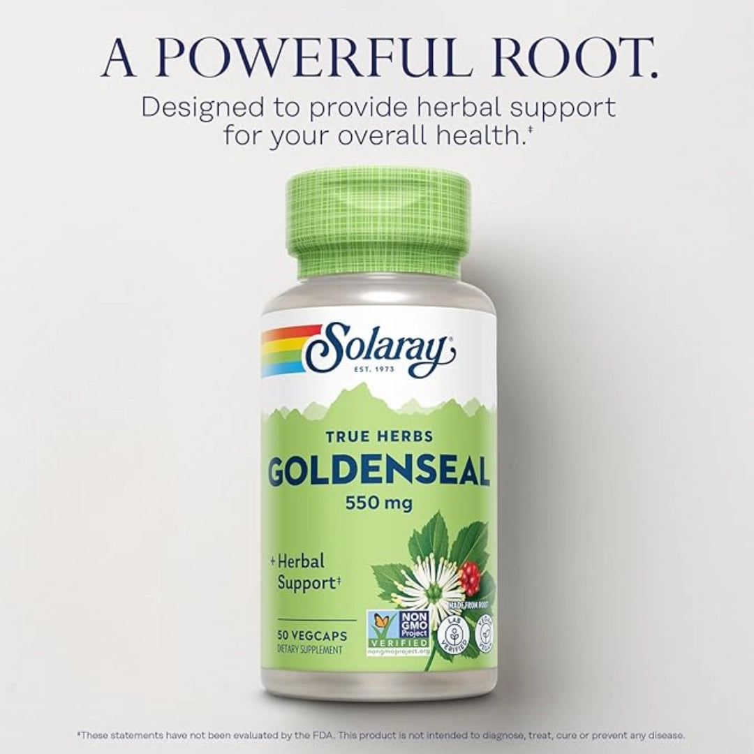 Solaray, Goldenseal Root Capsules 550 mg, 50 VegCaps