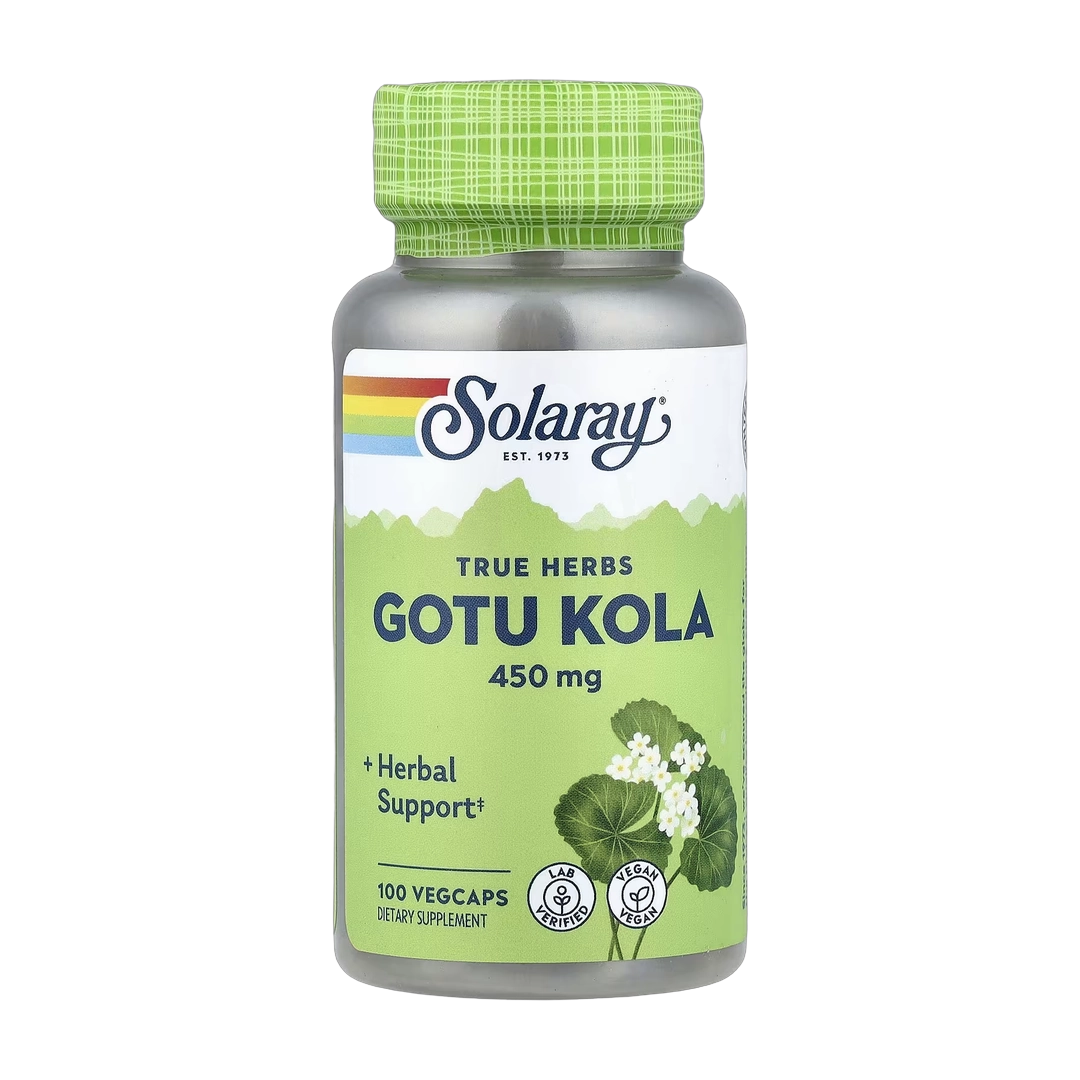 Solaray, True Herbs, Gotu Kola, 450 mg, 100 VegCaps