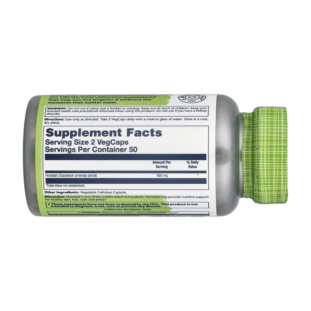 Solaray, True Herbs, Horsetail, 100 VegCaps (440 mg per Capsule)