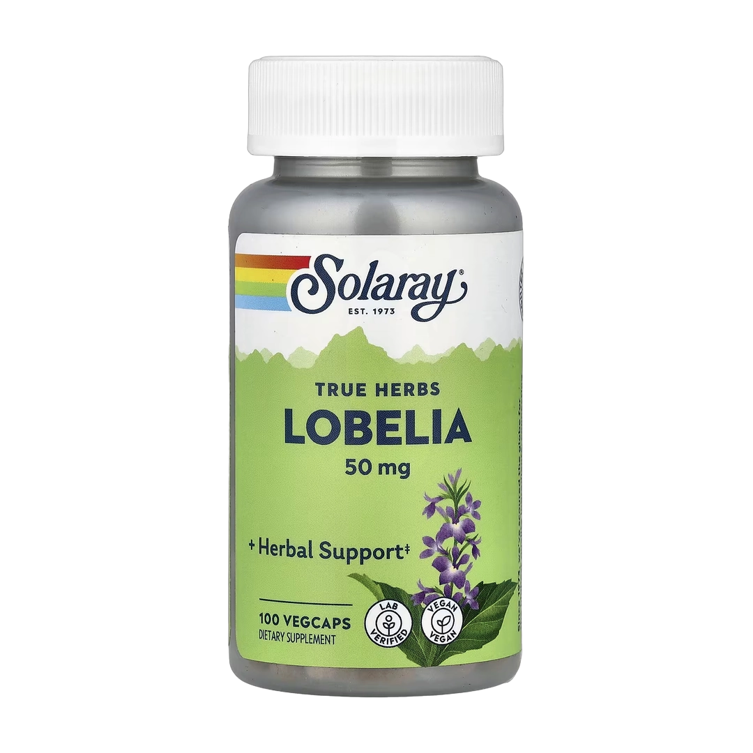 Solaray, True Herbs, Lobelia, 100 VegCaps