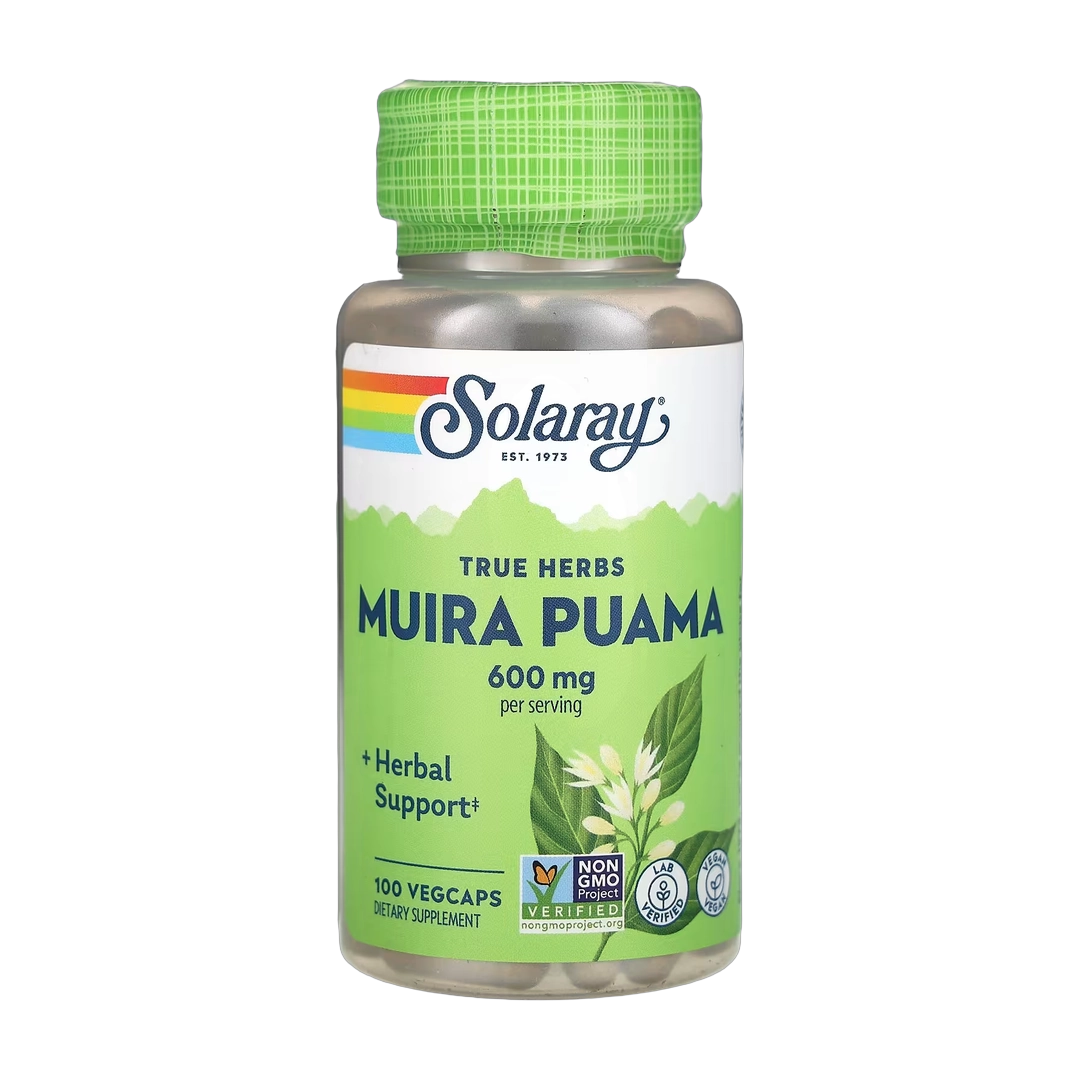 Solaray, True Herbs, Muira Puama, 100 VegCaps (300 mg per Capsule)