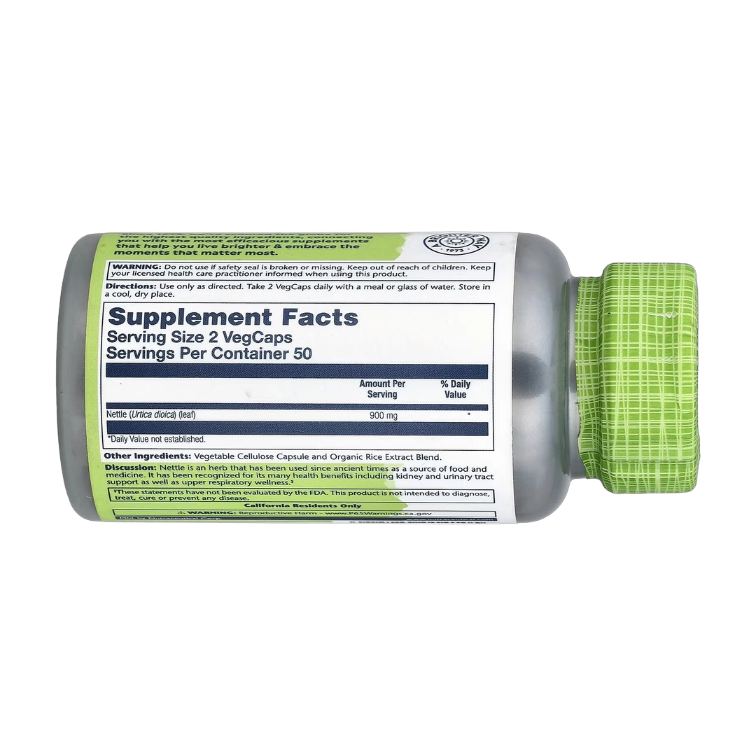 Solaray, True Herbs, Nettle, 100 VegCaps (450 mg per Capsule)