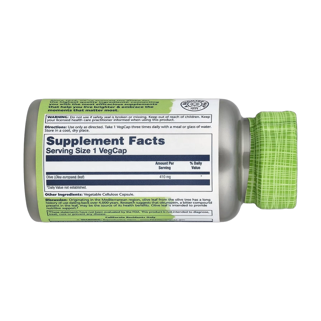 Solaray, True Herbs, Olive Leaf, 410 mg, 100 VegCaps