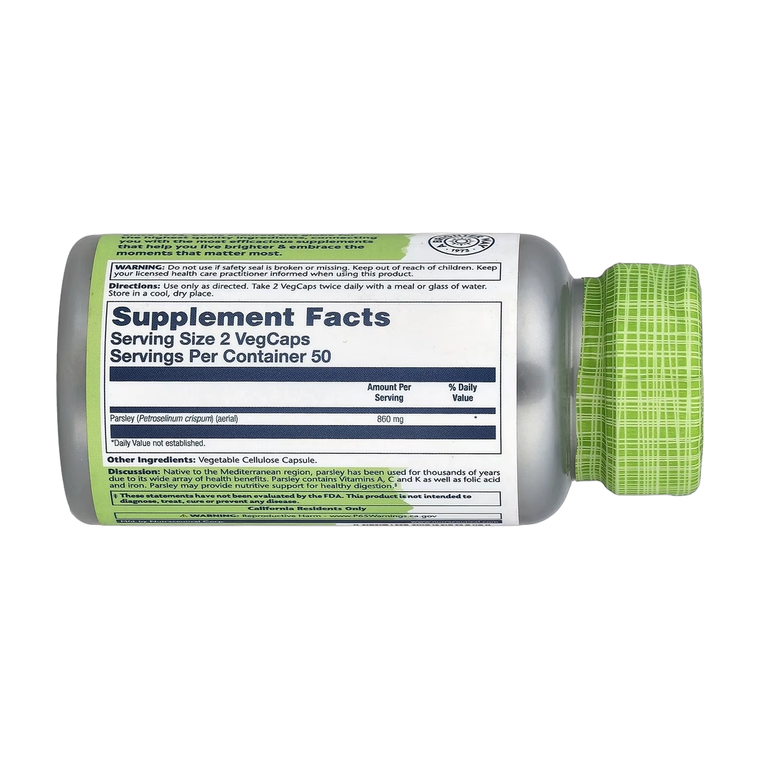 Solaray, True Herbs, Parsley Leaf, 100 VegCaps (430 mg per Capsule)
