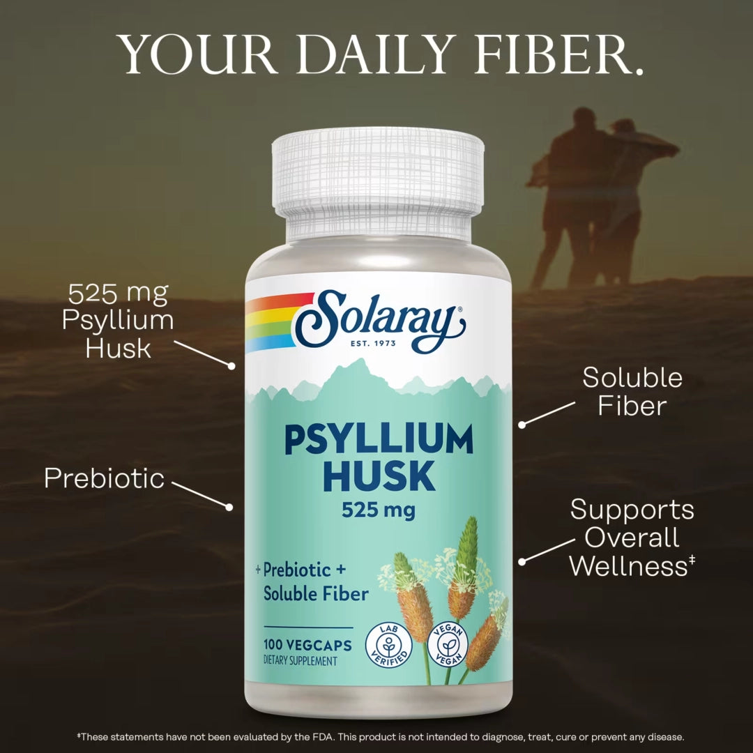 Solaray, Psyllium Husk, 525 mg , 100 VegCaps