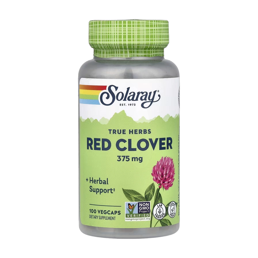 Solaray, True Herbs, Red Clover, 375 mg, 100 VegCaps