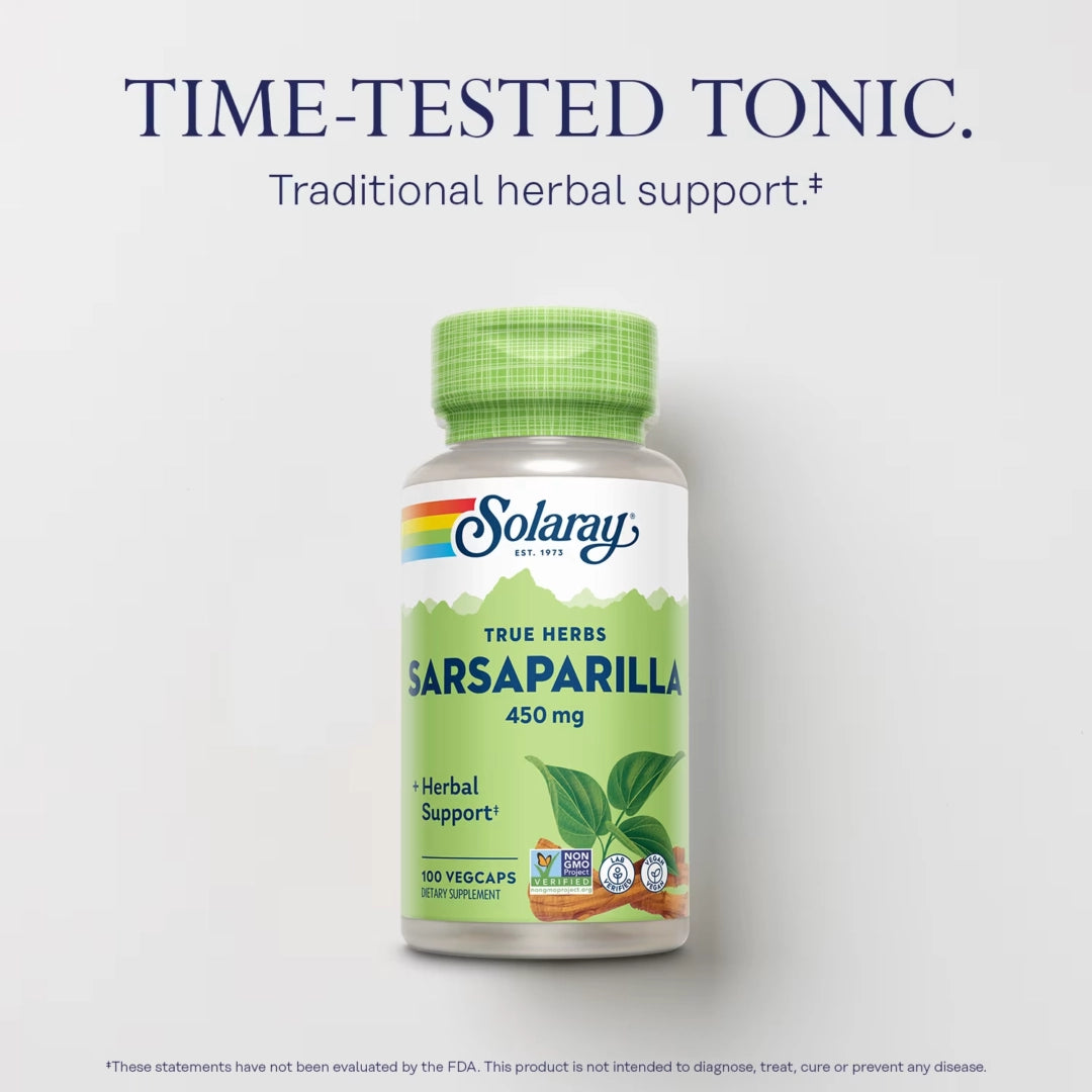 Solaray, True Herbs, Sarsaparilla, 450 mg, 100 Vegcaps