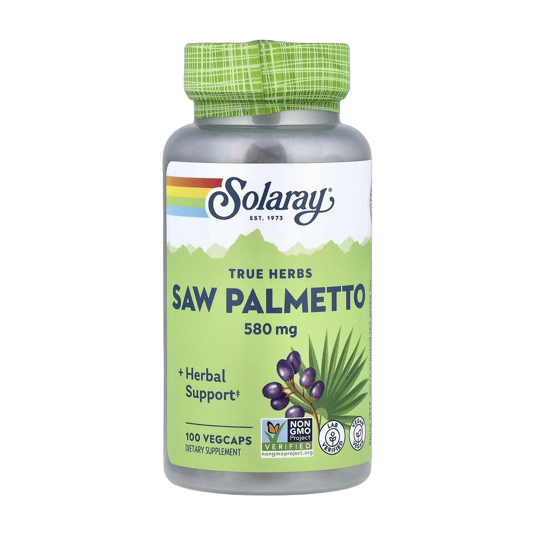 Solaray, True Herbs, Saw Palmetto, 580 mg, 100 Vegcaps