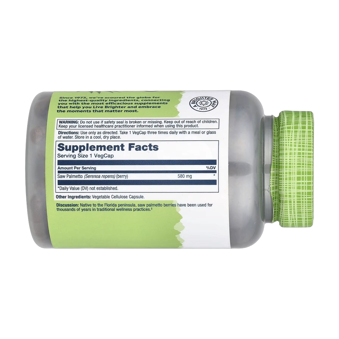 Solaray, True Herbs, Saw Palmetto, 580 mg, 180 VegCaps