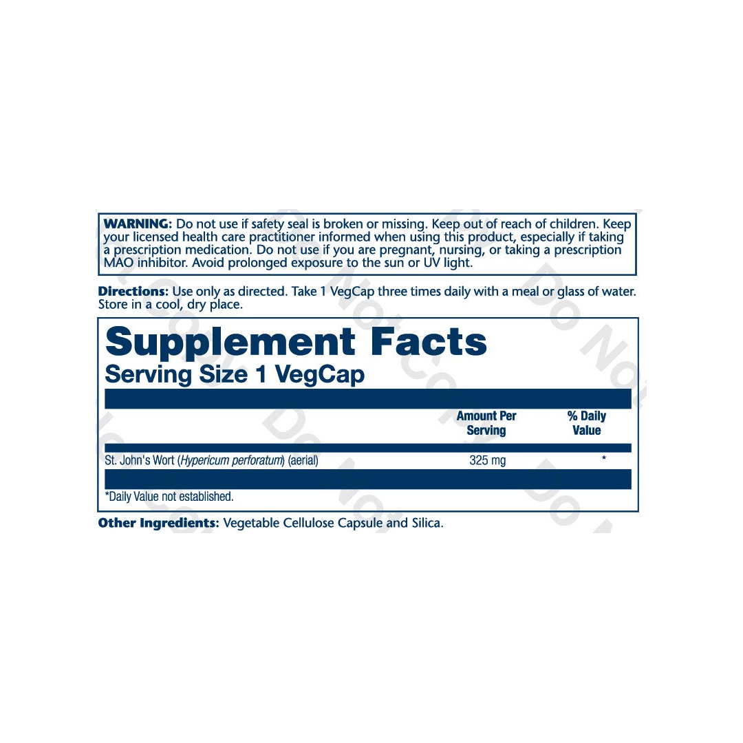 Solaray, St Johns Wort, 325 mg, 100 Vegcaps