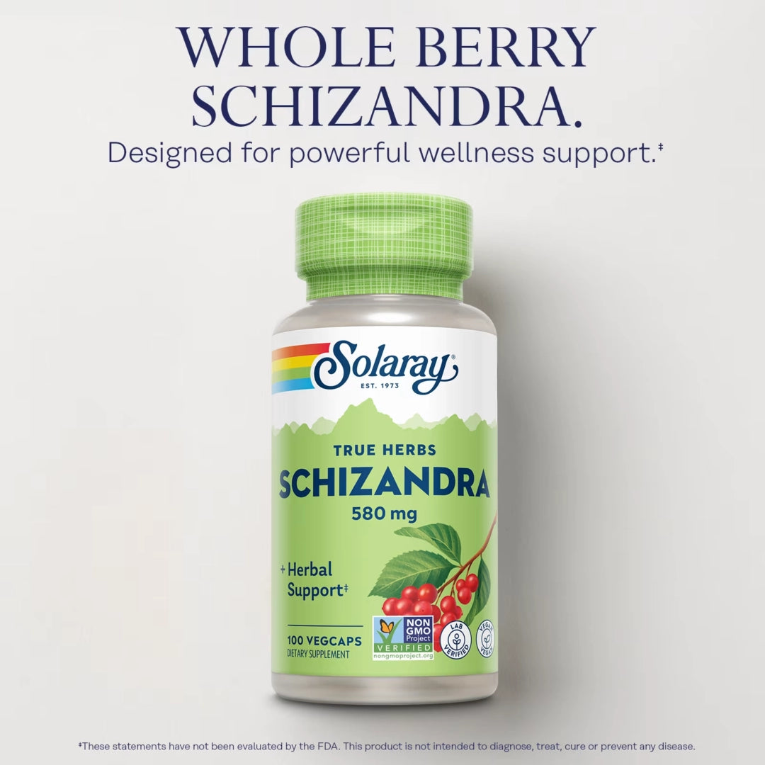 Solaray, True Herbs, Schizandra, 580 mg, 100 VegCaps