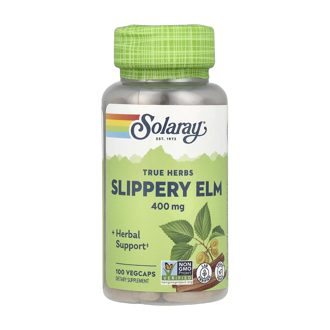 Solaray, True Herbs, Slippery Elm, 400 mg, 100 VegCaps