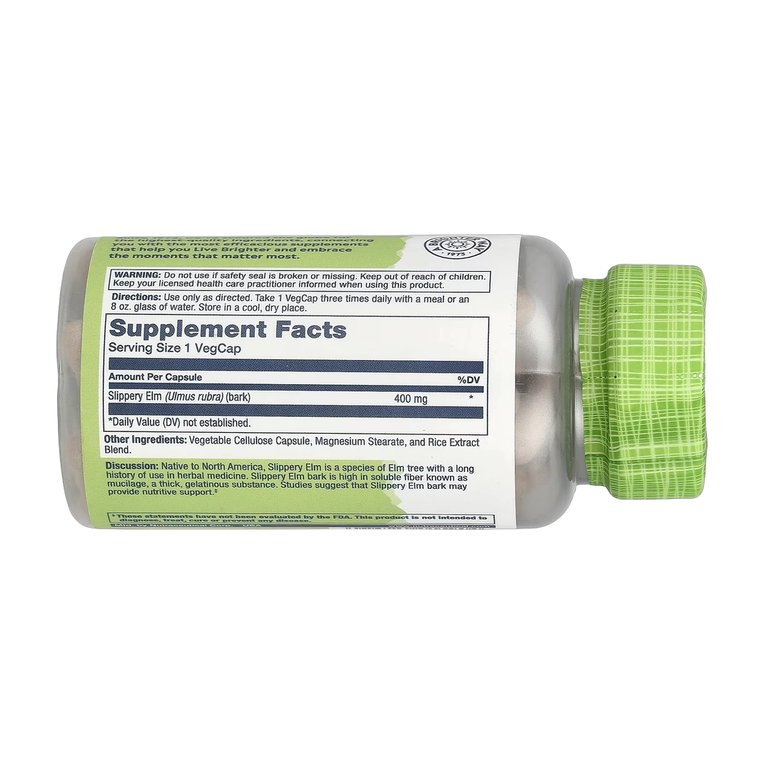 Solaray, True Herbs, Slippery Elm, 400 mg, 100 VegCaps