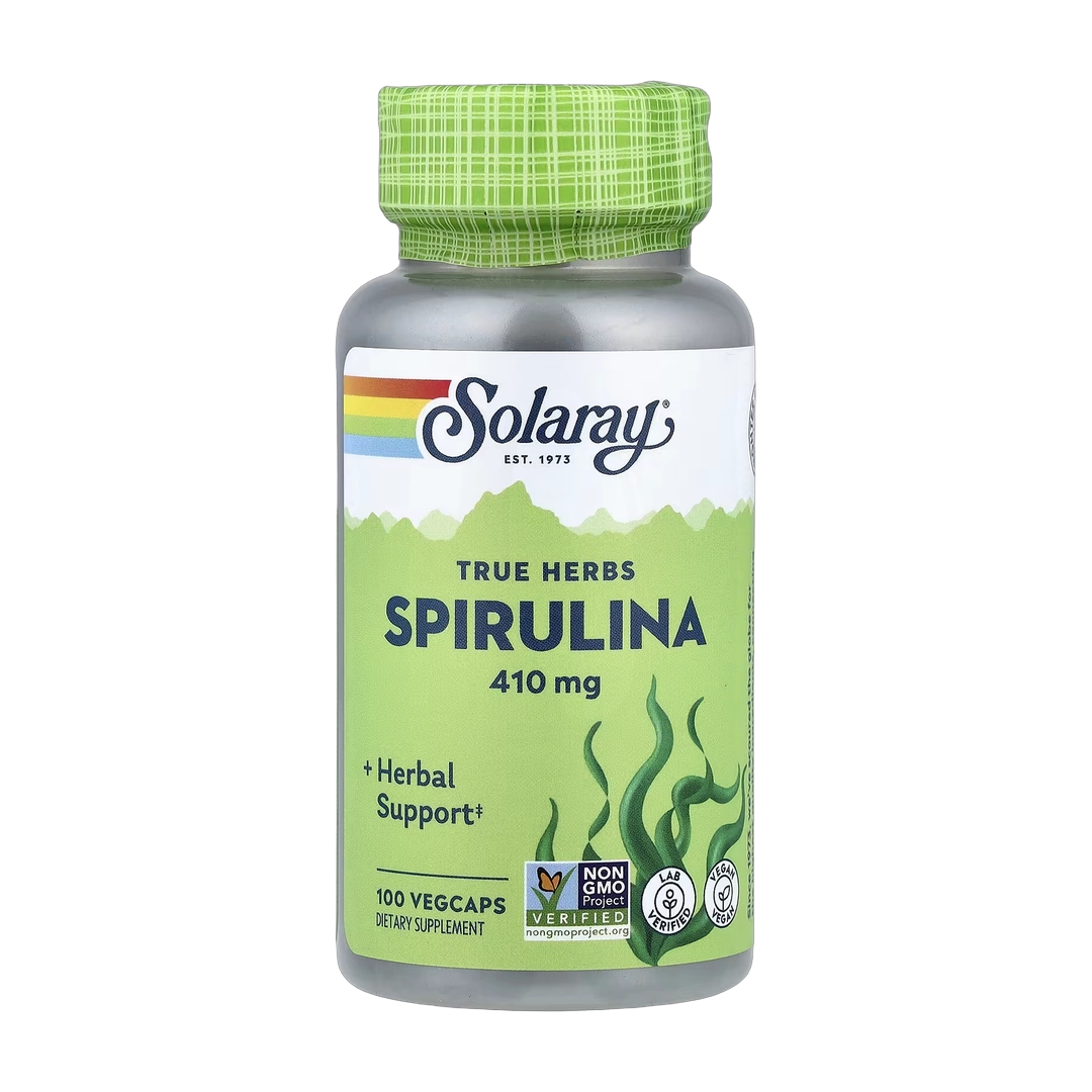 Solaray, True Herbs, Spirulina, 100 Vegcaps