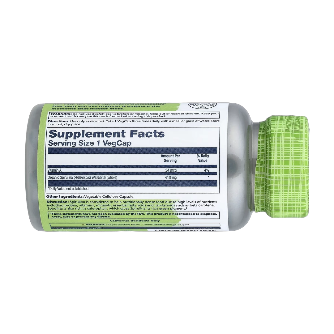 Solaray, True Herbs, Spirulina, 100 Vegcaps