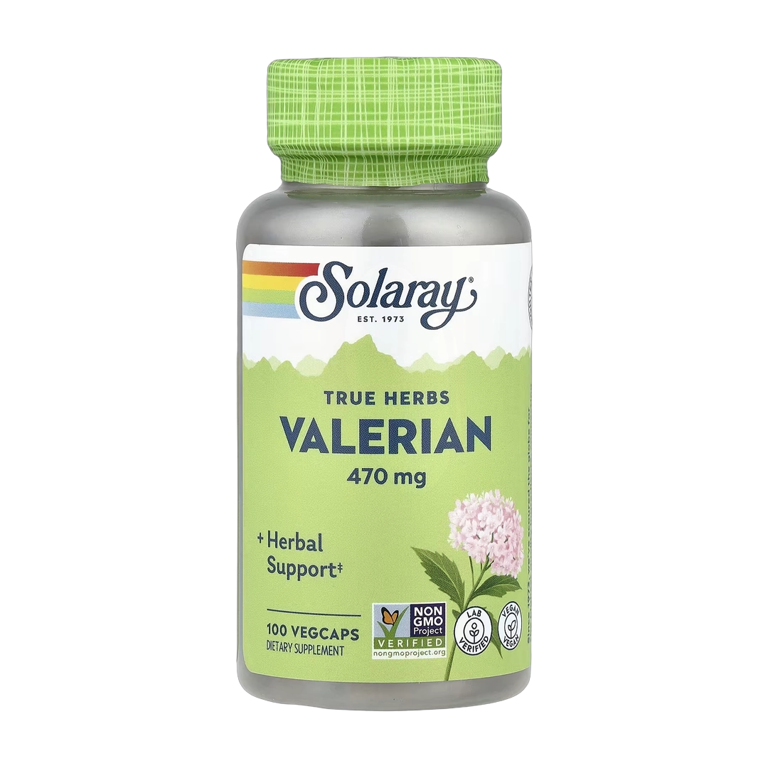 Solaray, True Herbs, Valerian, 470 mg, 100 VegCaps
