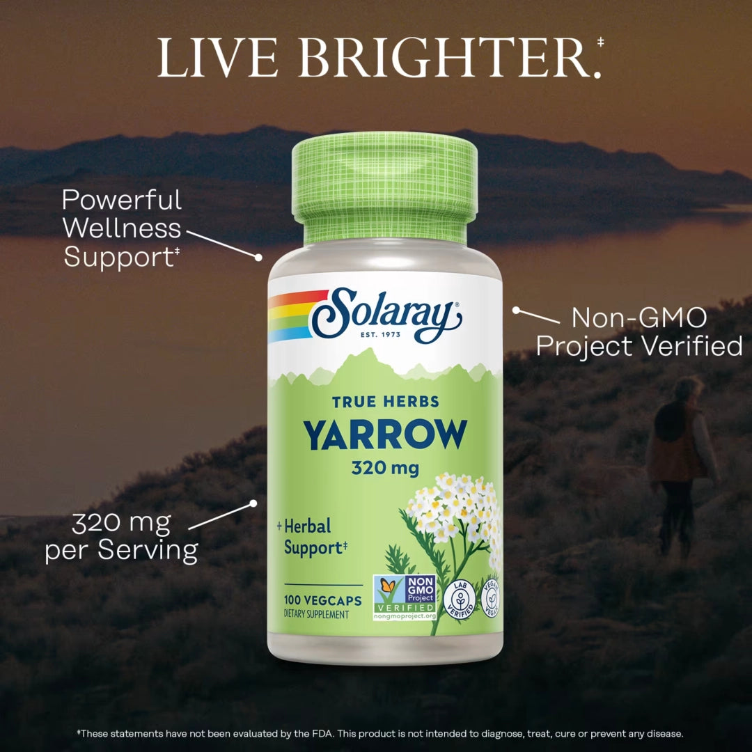 Solaray, True Herbs, Yarrow, 320 mg, 100 VegCaps
