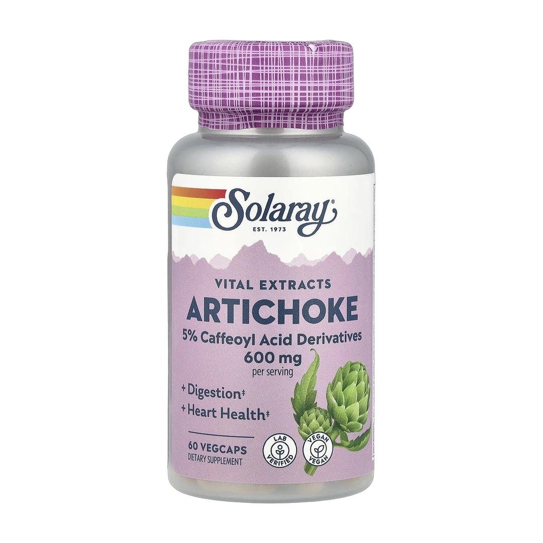 Solaray, Vital Extracts, Artichoke, 60 Vegcaps (300 mg per Capsule) front packaging view