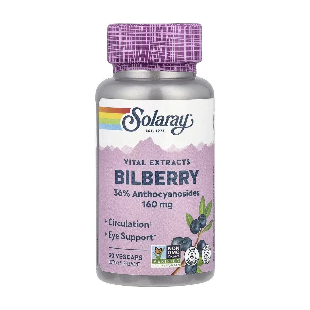 Solaray, Vital Extracts Bilberry, 30 VegCaps