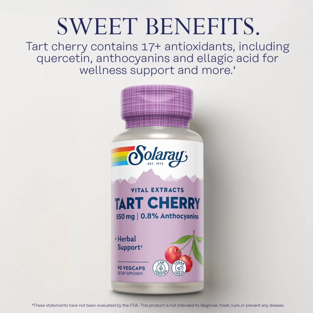 Solaray, Vital Extracts, Tart Cherry, 90 VegCaps (425 mg per Capsule)
