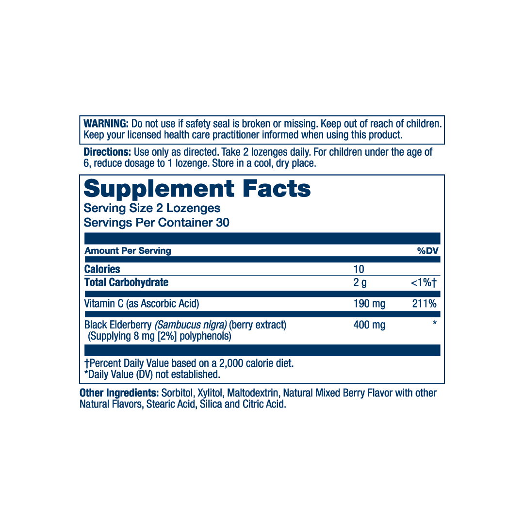 Solaray, Black Elderberry as Sambuactin™, Natural Elderberry , 60 Lozenges