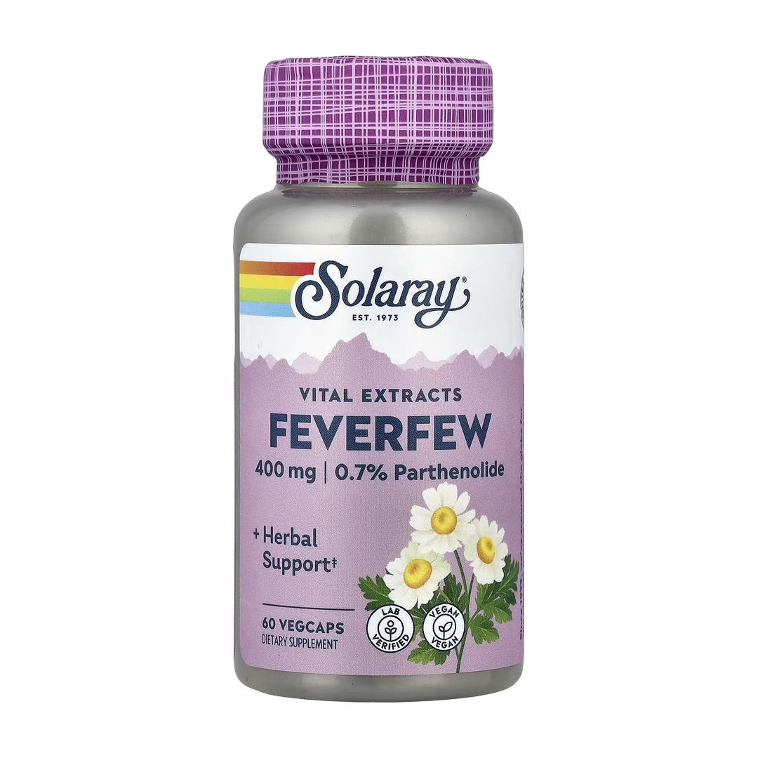 Solaray, Vital Extracts, Feverfew, 400 mg, 60 VegCaps
