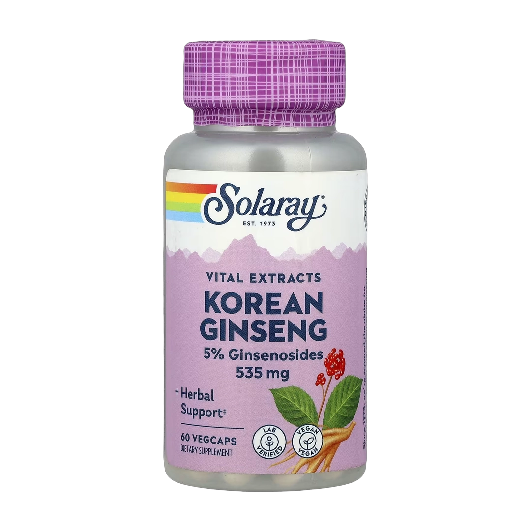 Solaray, Vital Extracts, Korean Ginseng, 535 mg, 60 Vegcaps
